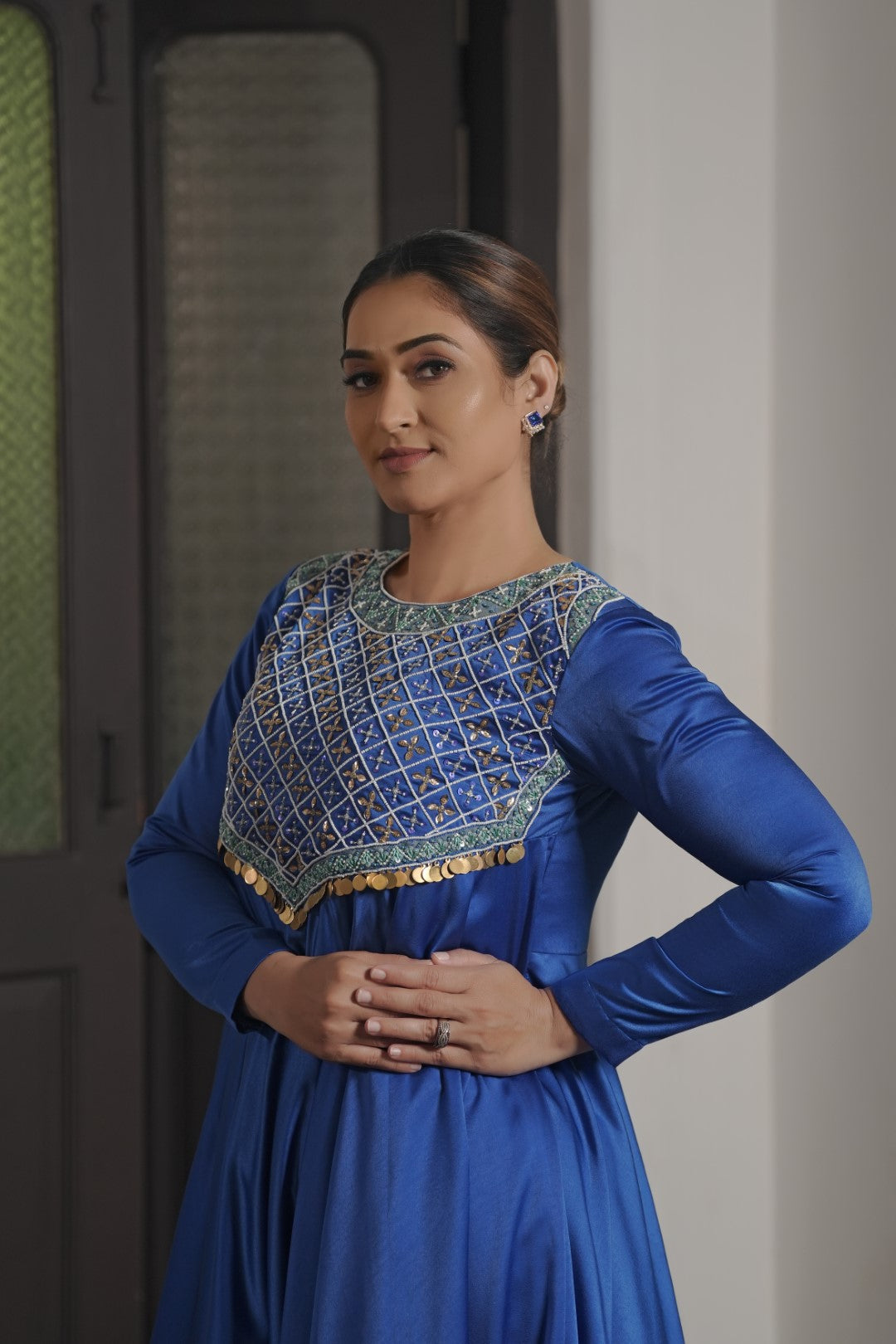 ROYAL BLUE ANARKALI GOWN