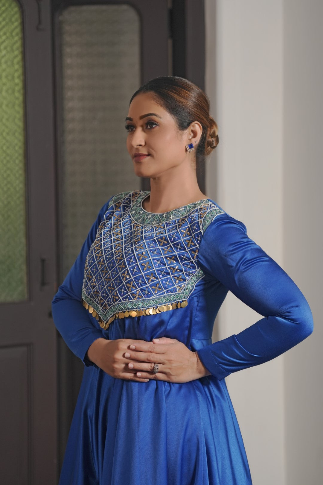 ROYAL BLUE ANARKALI GOWN
