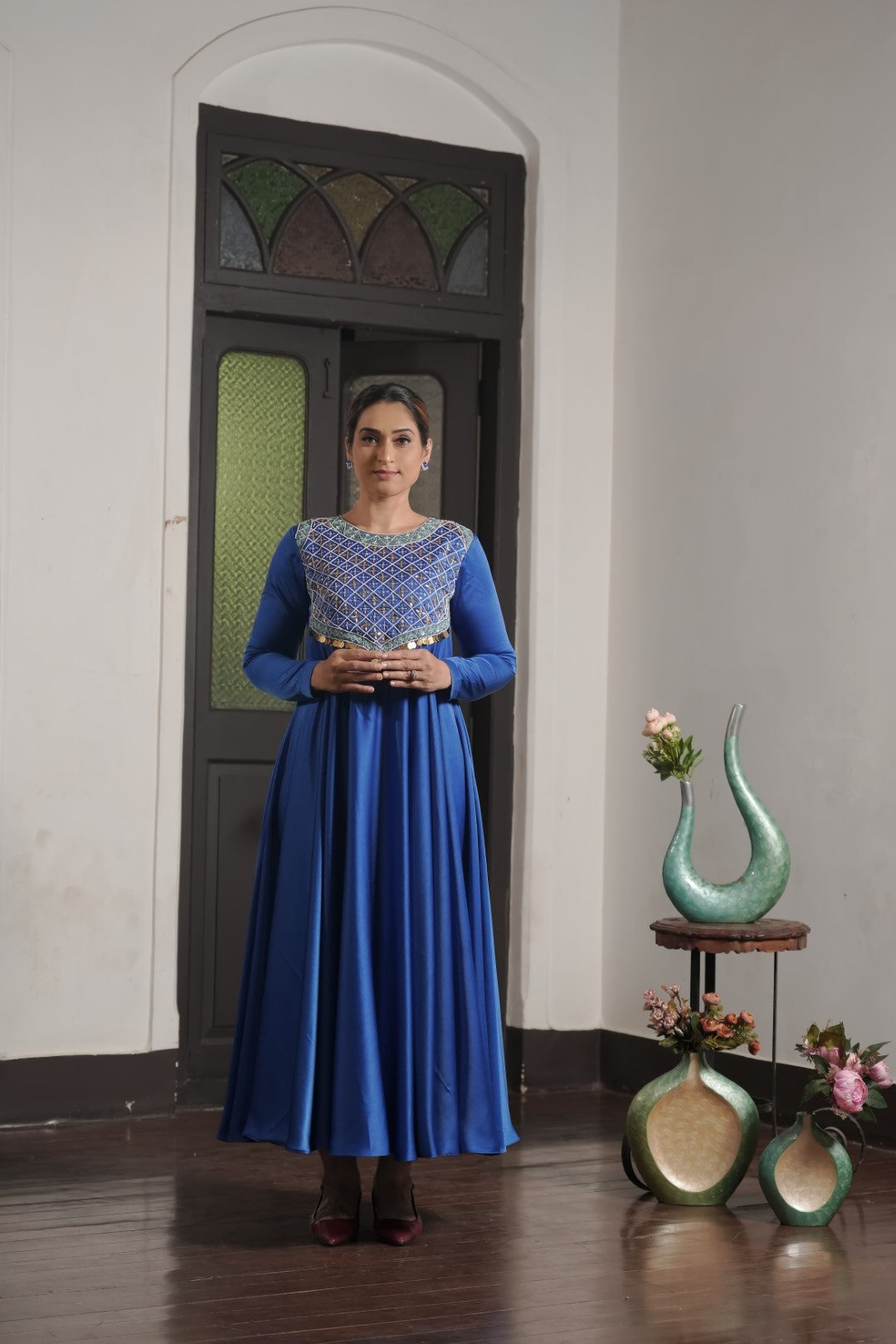 ROYAL BLUE ANARKALI GOWN