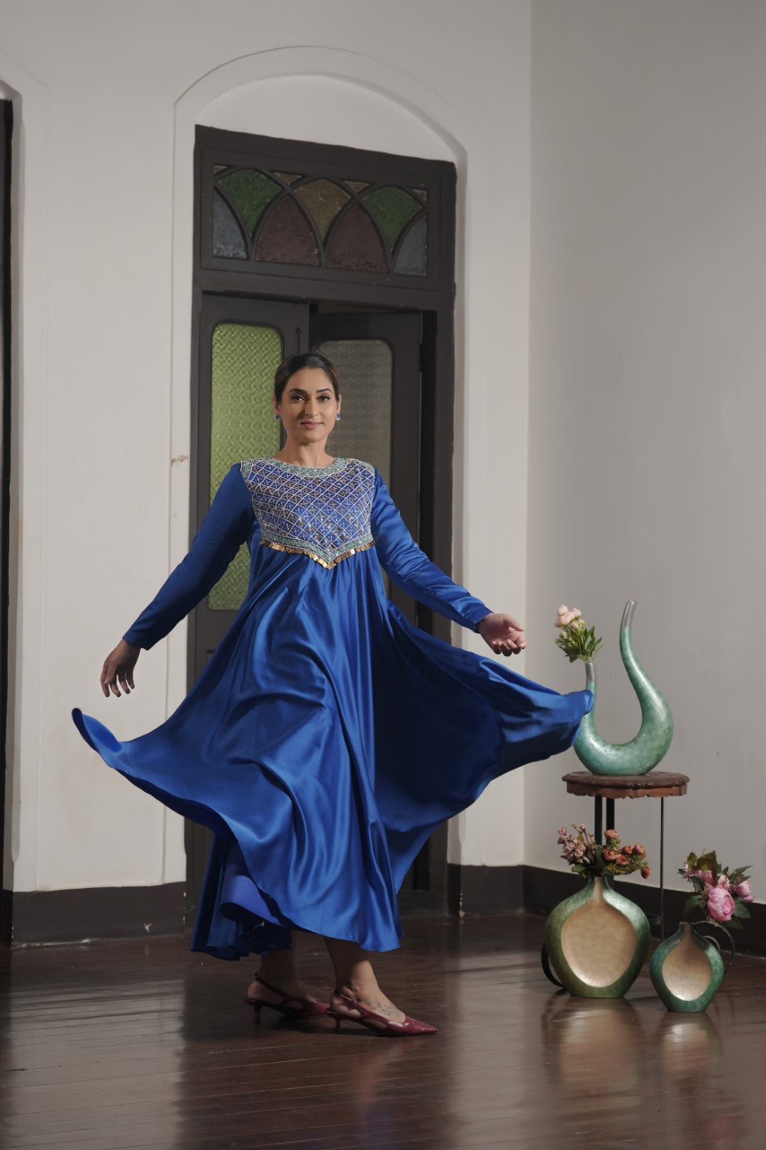 ROYAL BLUE ANARKALI GOWN