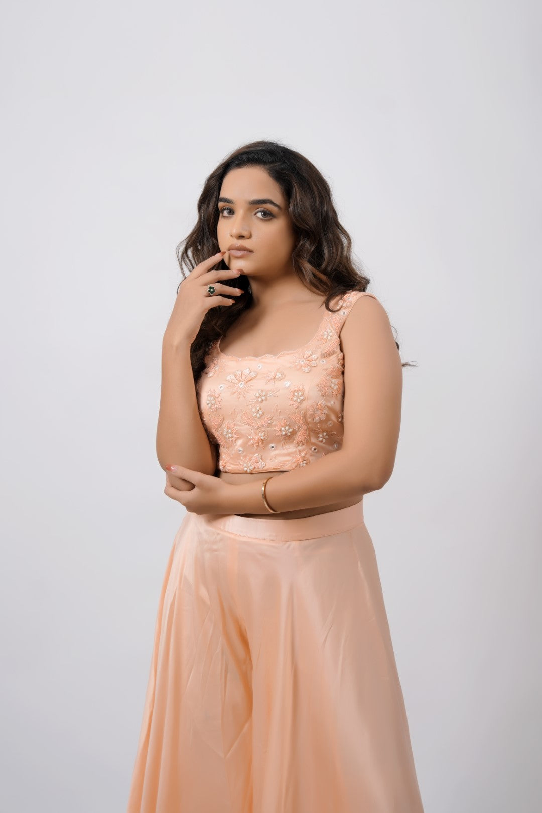 PEACH WASTERN PLAZA PAIR DRAPING